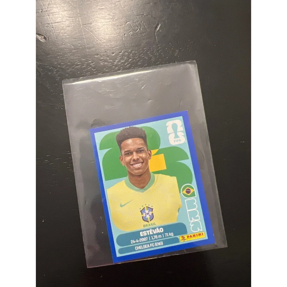 Panini FIFA World Cup 2026 Estevao Brazil Sticker BRA 20 Chelsea Blue Border